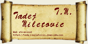 Tadej Miletović vizit kartica